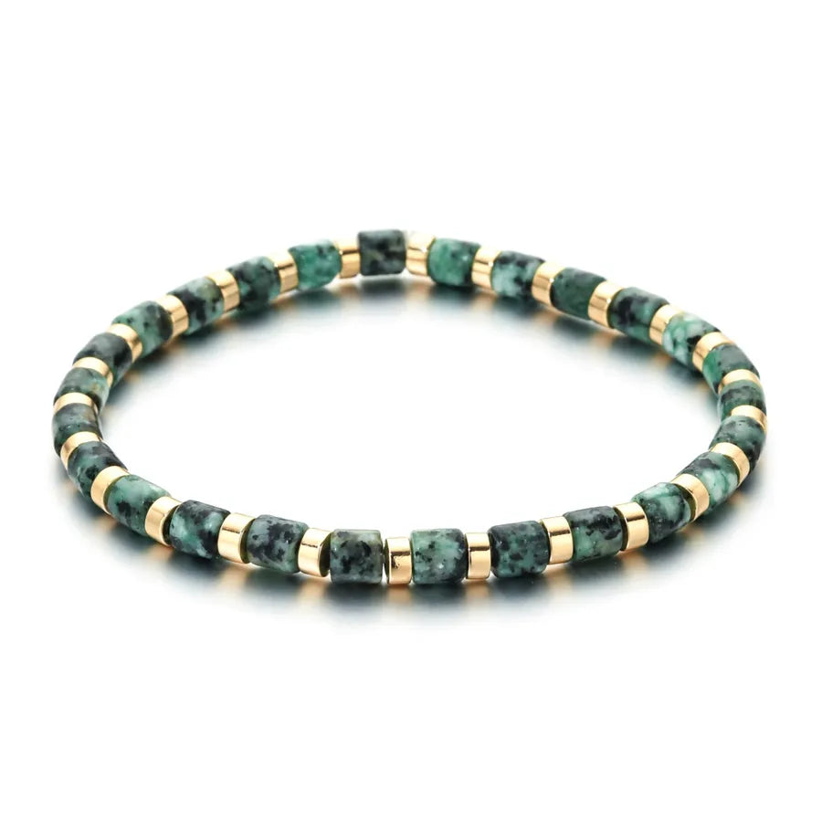 Ethnic Style Geometric natural stone Agate Beaded Chain Bracelets In Bulk