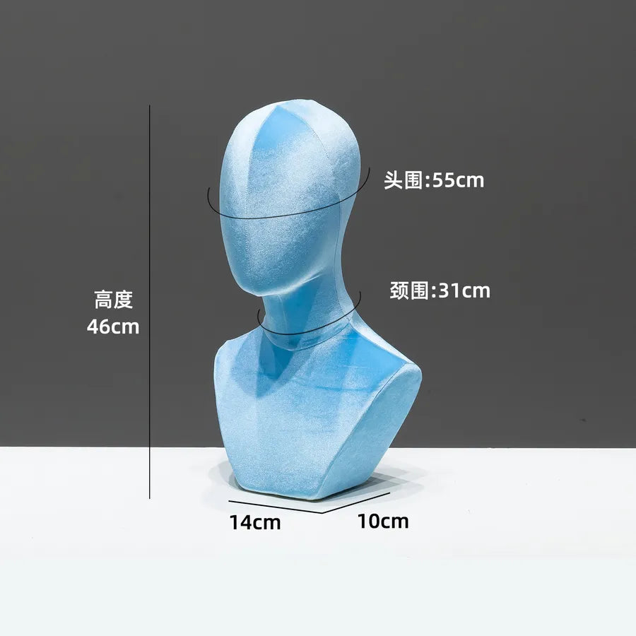 Mannequin Head Display Stand Hat Necklace Holder Pin-able Wig Adult Unisex Model Hairdressing Salon Beauty School Supplies