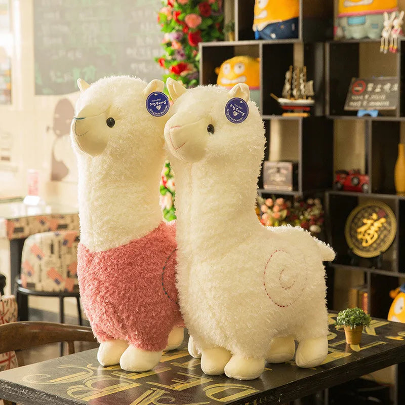 Creative Alpaca Doll Plush Toy Realistic Small Lamb Pillow Internet Famous Sheep Doll Grass Horse Mythical Birthday Gift