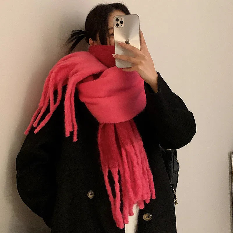 Unisex Casual Simple Style Classic Style Lattice Imitation cashmere Scarf