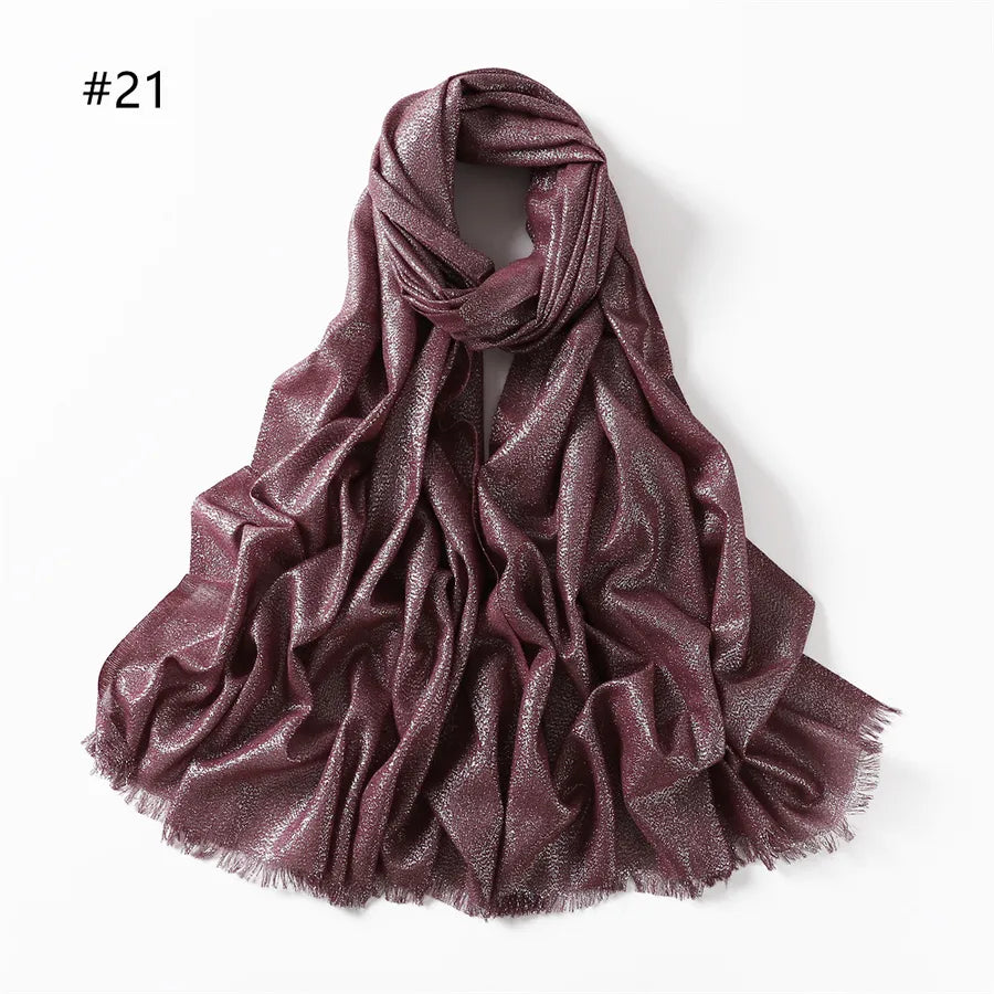 women's fashion solid color rayon cotton linen scarves