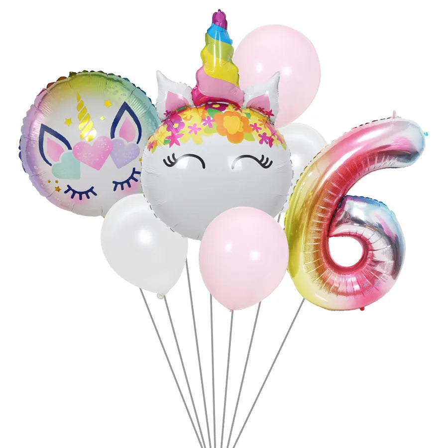 cute rainbow star aluminum film home party carnival balloons