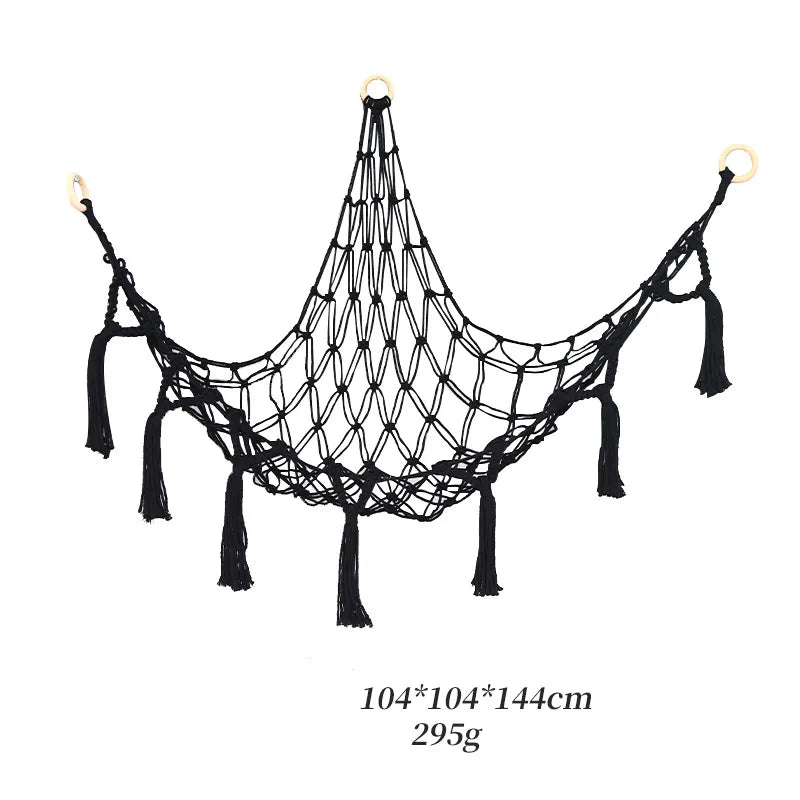 Cotton Rope Triangle Toy Net Pocket Hand-woven Children's Toy Storage Decorative Triangle Pocket Decorative Hanging Pocket