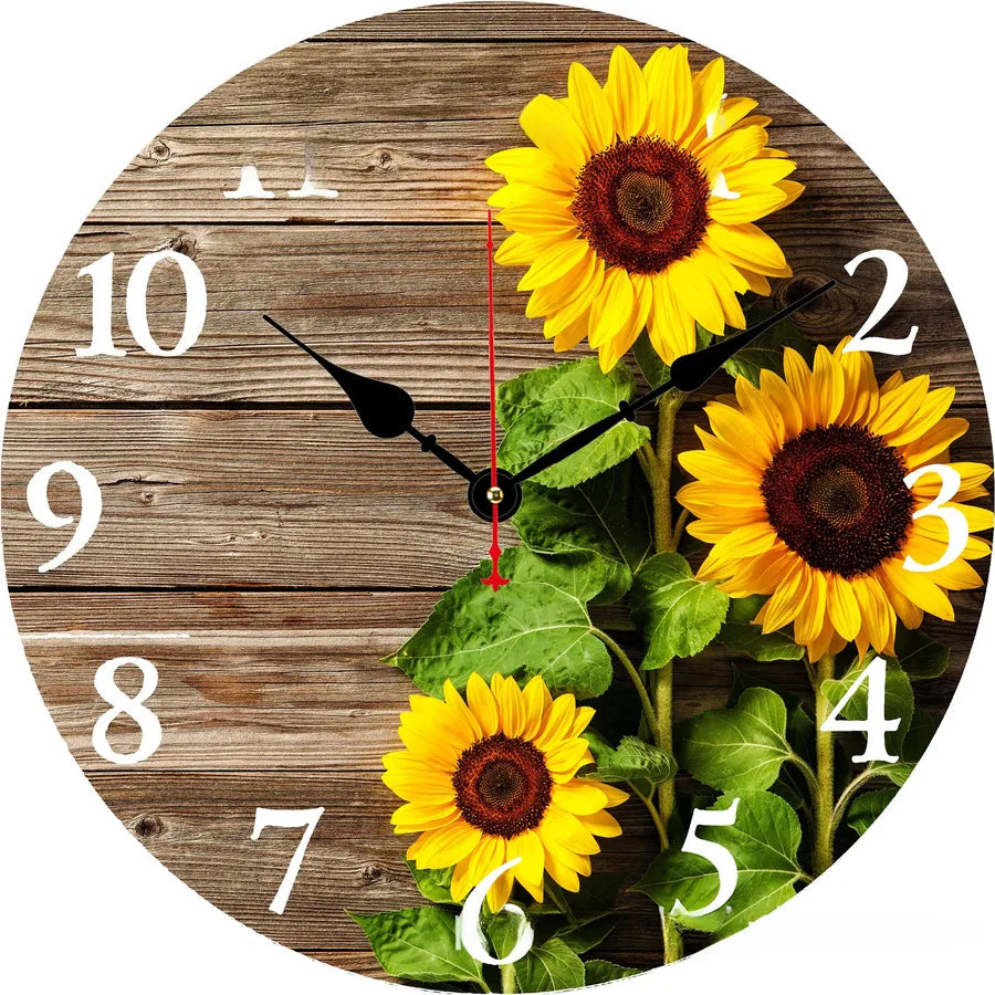A generation of wall clock retro simple wooden clock wall hanging decorative round clock creative mute clock
