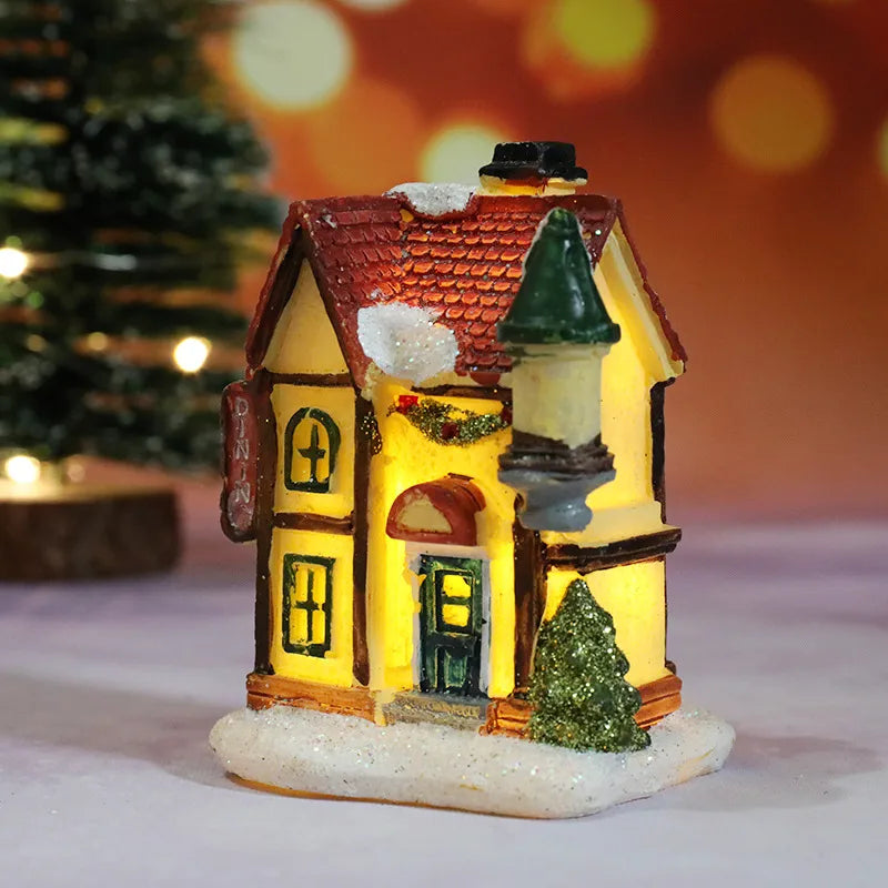 Christmas Cute House Resin Party Ornaments