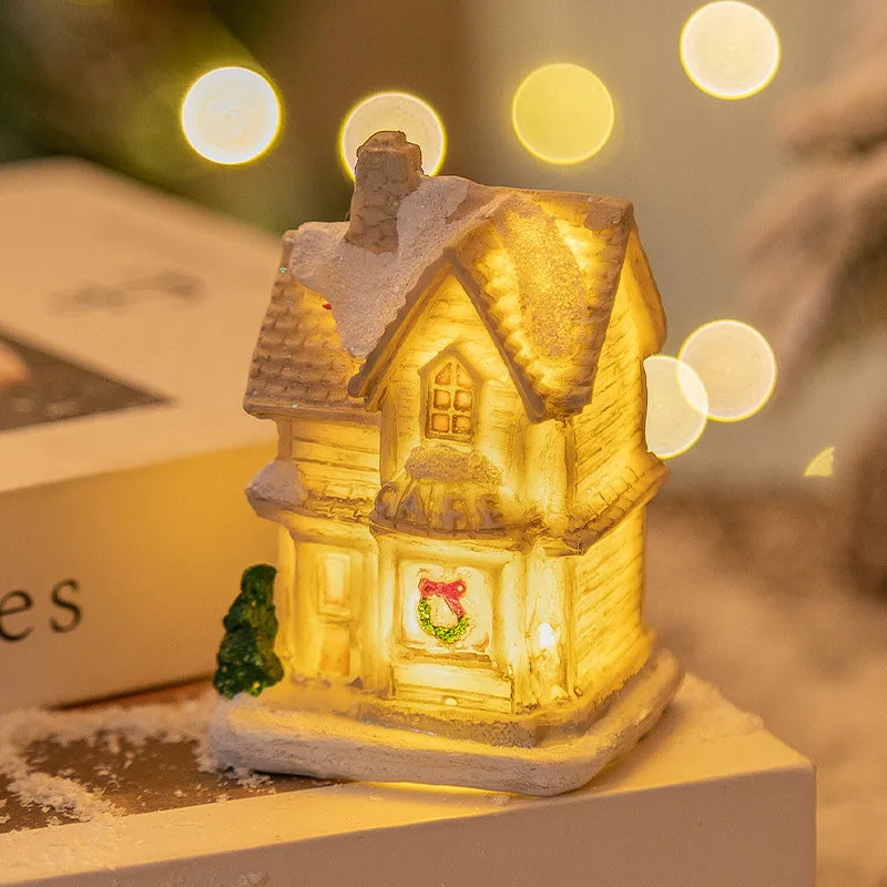 Christmas Cute House Resin Party Ornaments