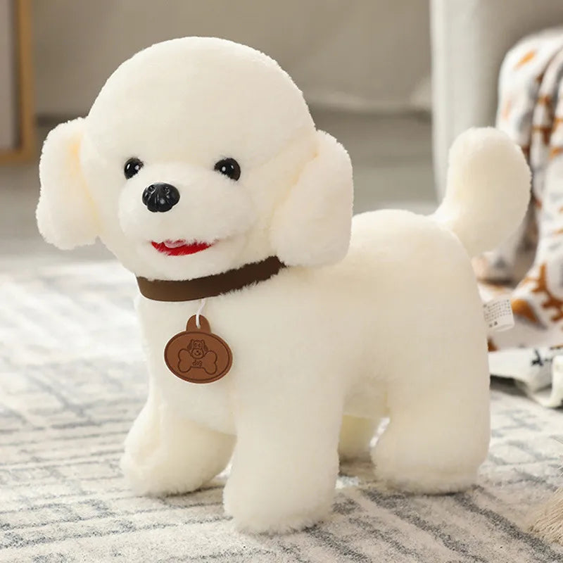 Small Size Teddy Shiba Inu Pomeranian Plush Dolls Realistic Dog Toy Soft PP Cotton Sleeping Companion Dolls For Children