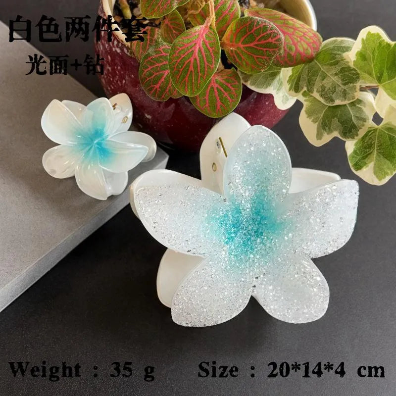 Elegant Classic Style Women's Flower Resin Hair Claws