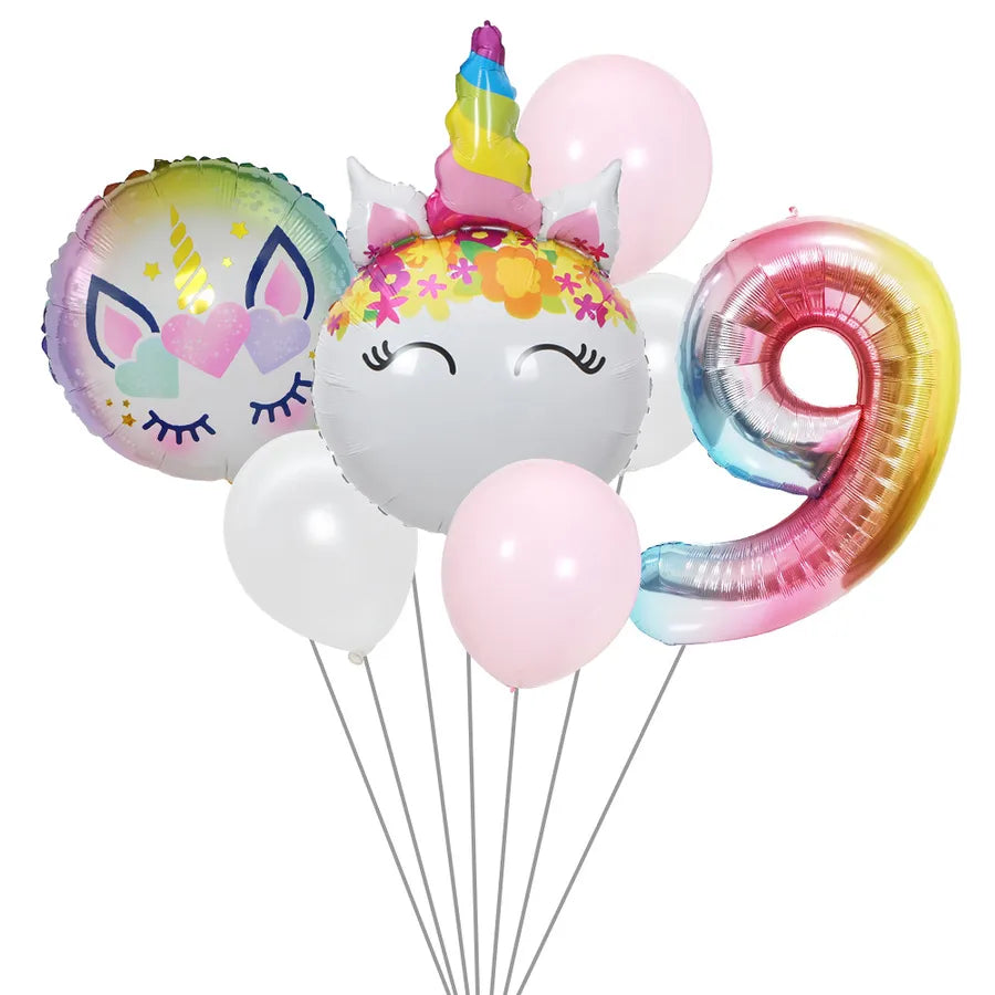 cute rainbow star aluminum film home party carnival balloons