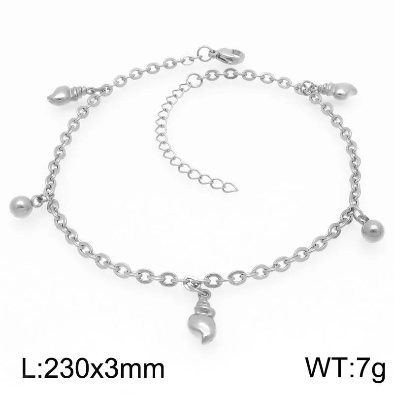 Wholesale Jewelry IG Style Vintage Style Star Moon Cherry 304 Stainless Steel 18K Gold Plated Anklet