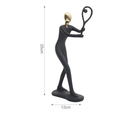 simple style abstract synthetic resin ornaments artificial decorations