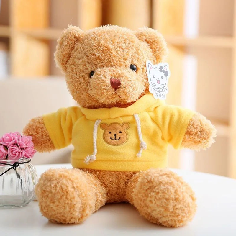 Wholesale sweater bear doll large pillow cute dressing teddy bear doll birthday gift girl plush toy