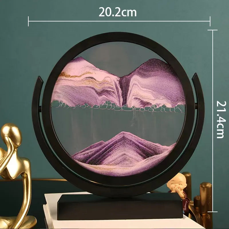 Creative ornaments liquid decompression quicksand painting office desktop living room bedside table decorations birthday gift