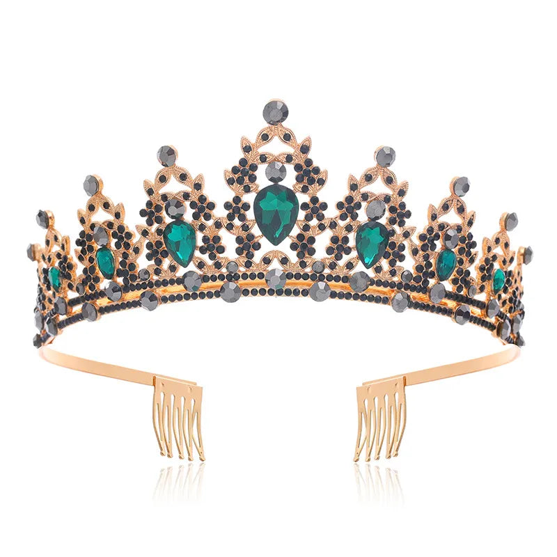 Fashion Women'S Crown Alloy Inlay Rhinestones Crown