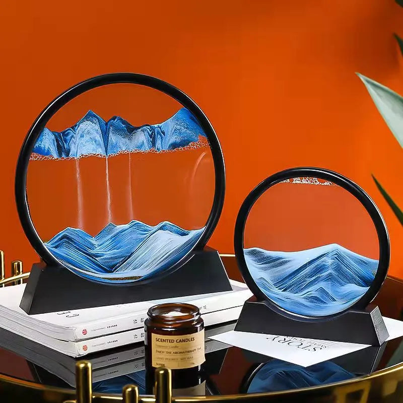 Creative ornaments liquid decompression quicksand painting office desktop living room bedside table decorations birthday gift