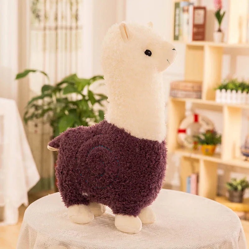 Creative Alpaca Doll Plush Toy Realistic Small Lamb Pillow Internet Famous Sheep Doll Grass Horse Mythical Birthday Gift