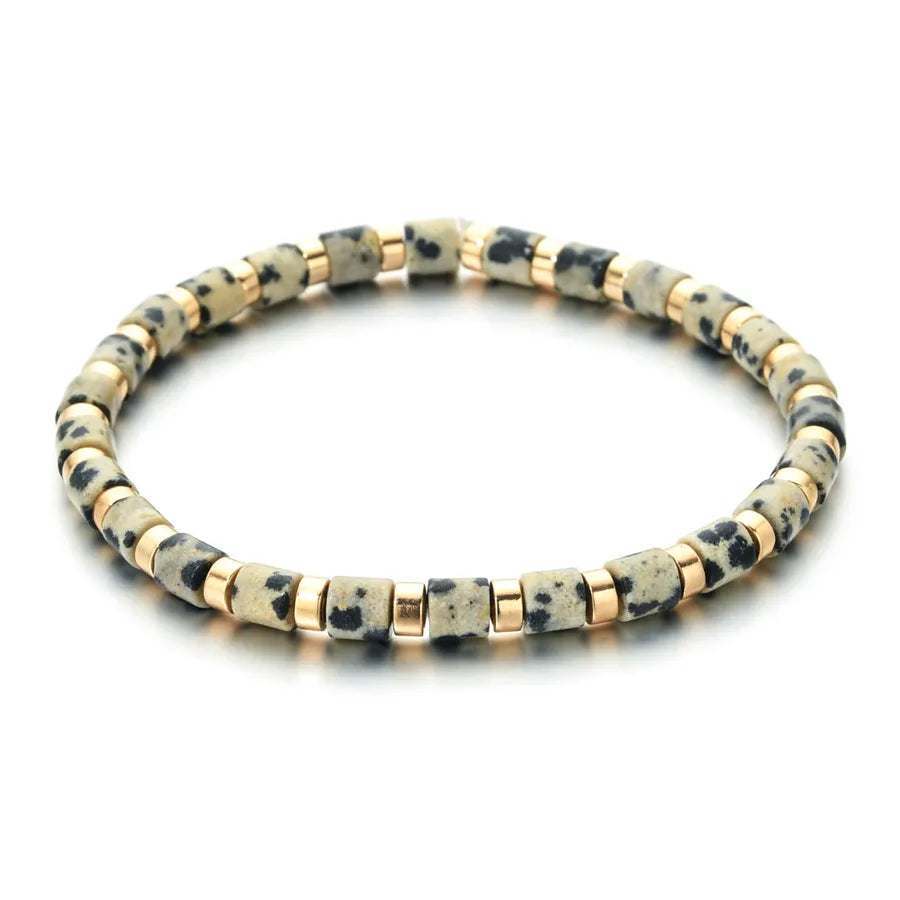 Ethnic Style Geometric natural stone Agate Beaded Chain Bracelets In Bulk