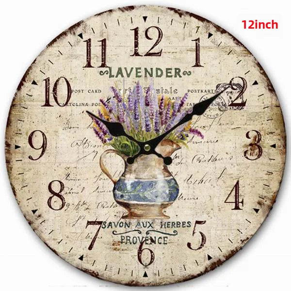 A generation of wall clock retro simple wooden clock wall hanging decorative round clock creative mute clock