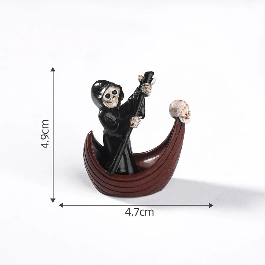 New Halloween Skeleton Bat Doll Diy Decorative Accessories Miniature Landscape Small Ornaments Resin Crafts Cartoon Style