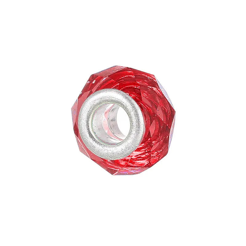 1 Piece 15*15mm Alloy Resin Geometric Polished Beads