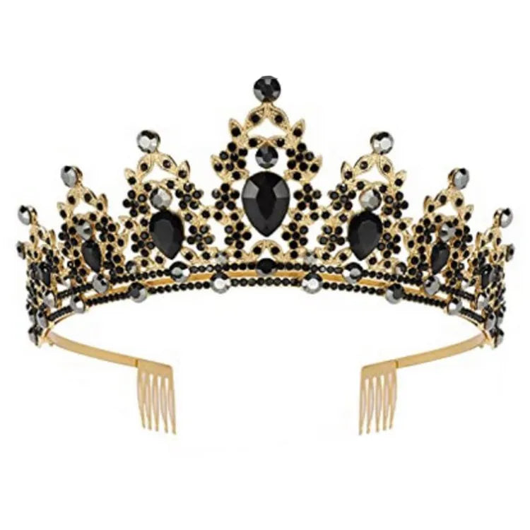 Fashion Women'S Crown Alloy Inlay Rhinestones Crown