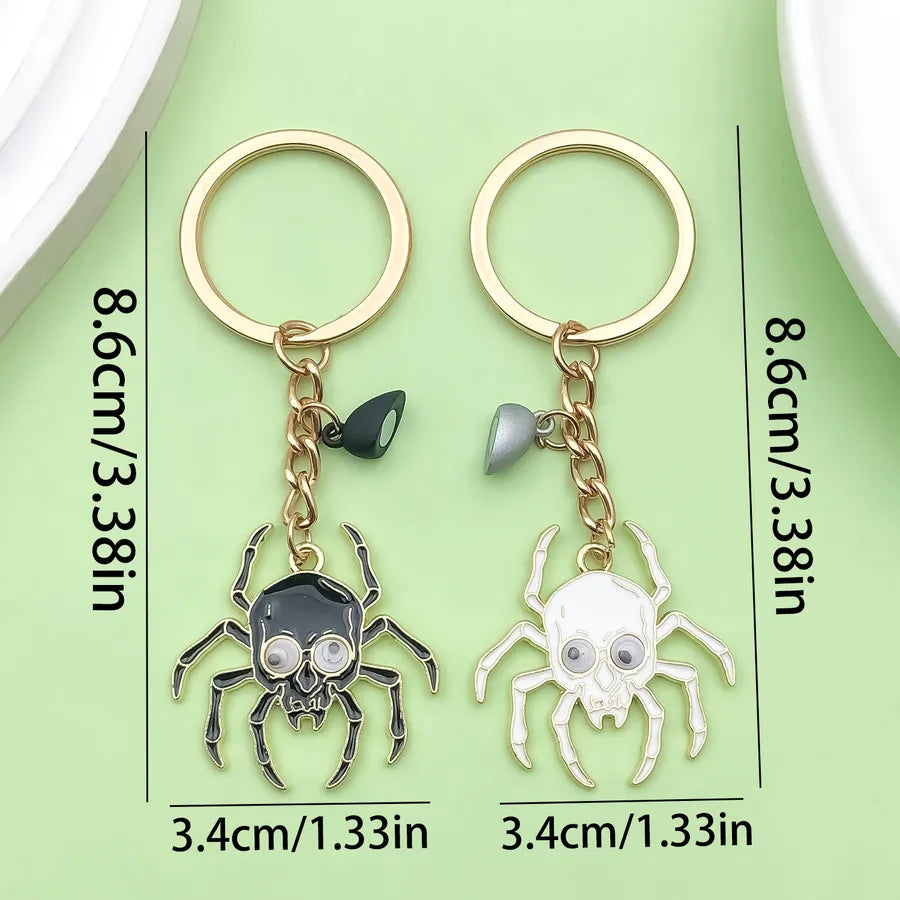 Halloween Ghost Cartoon Couple Car Keychain Pendant Ring Creative Personalized Alloy Bag Decorations Small Hanging Ornaments