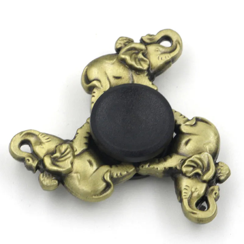 creative zinc alloy bronze hand spinner finger rotating decompression toy