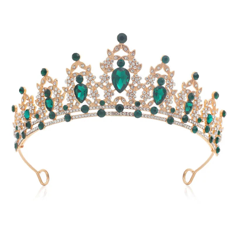 Fashion Women'S Crown Alloy Inlay Rhinestones Crown