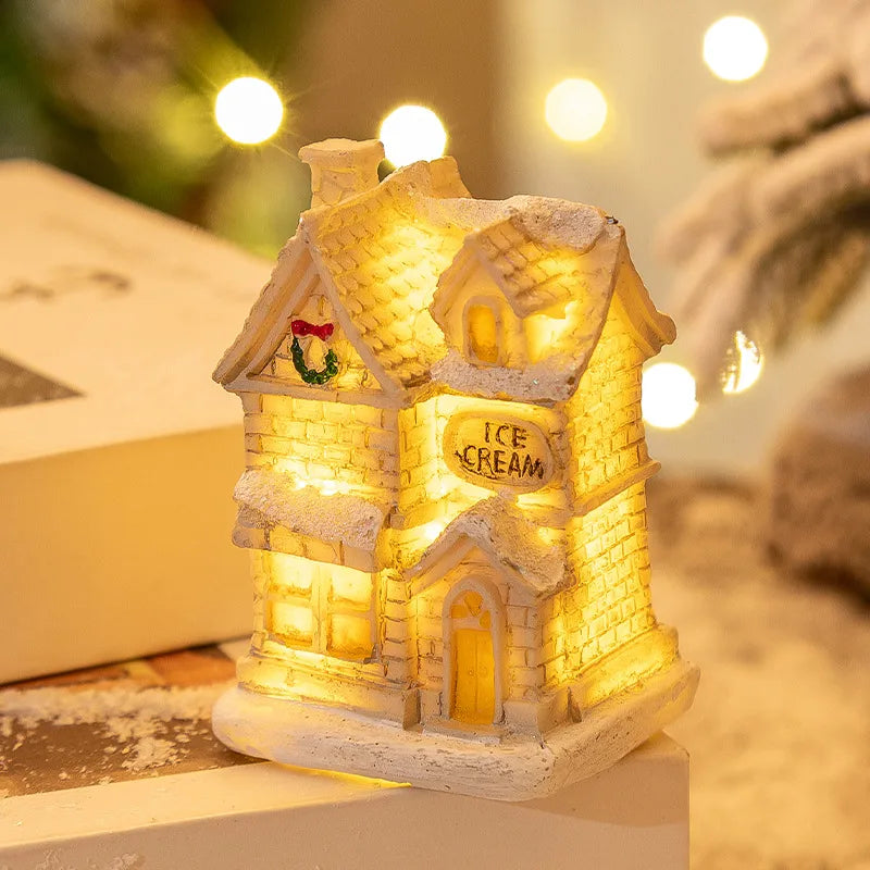 Christmas Cute House Resin Party Ornaments