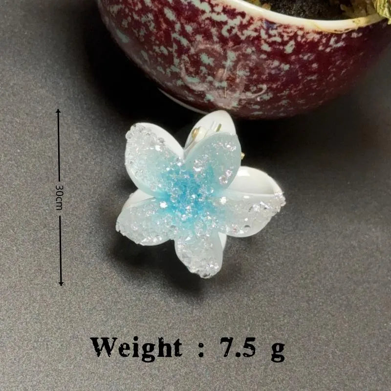 Elegant Classic Style Women's Flower Resin Hair Claws