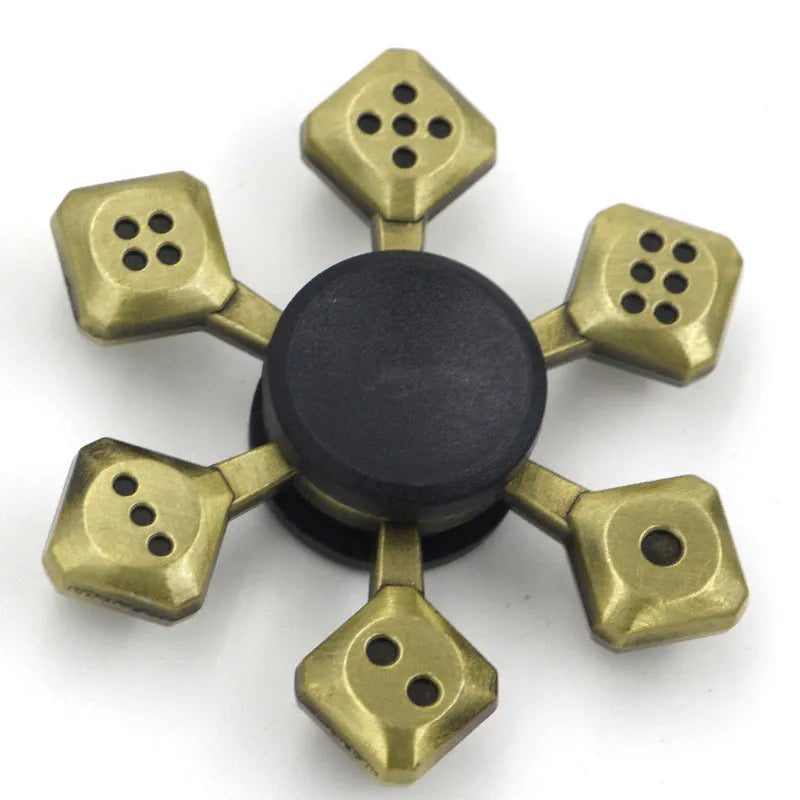 creative zinc alloy bronze hand spinner finger rotating decompression toy