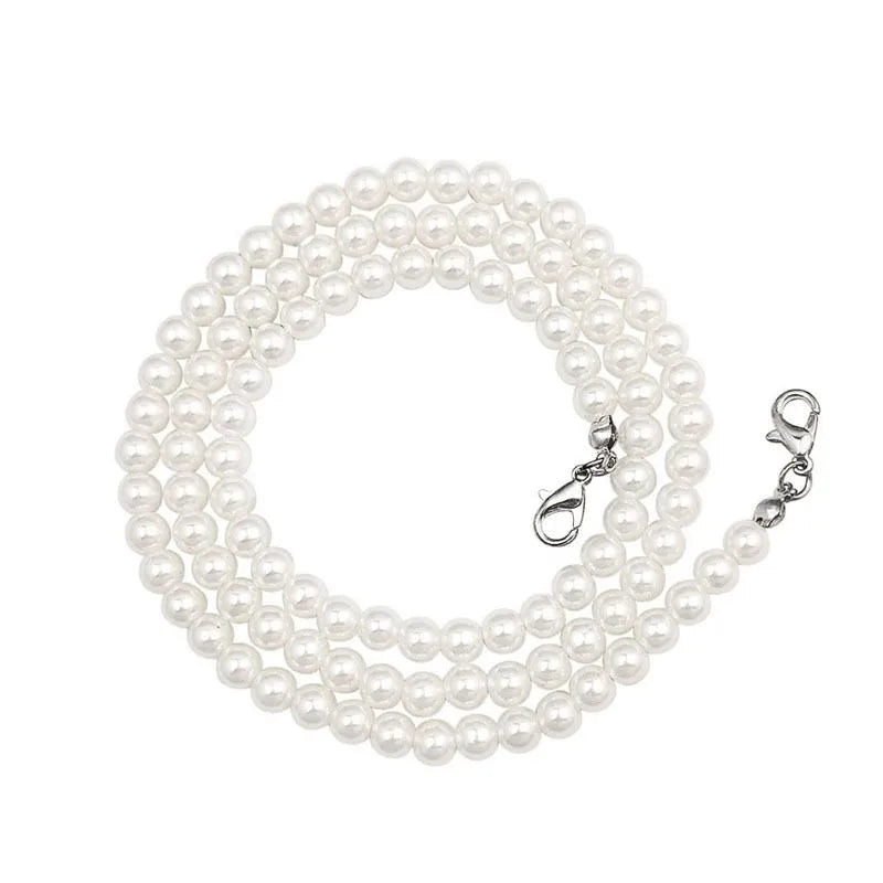 ins Crystal Shell Pearl Glasses Chain Fine Glasses Lanyard Chain Tassel Jewelry Necklace Anti-slip Chain