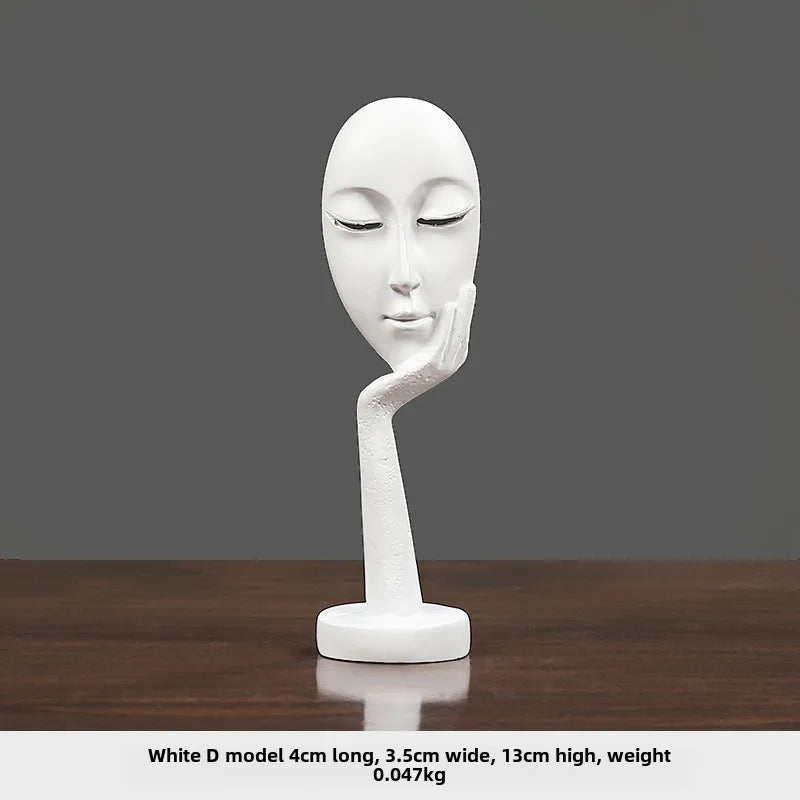 Creative Nordic Mini Abstract Left Thinking and Right Imaginers Little Golden Man 13cm Personalized Home Decoration Ornaments