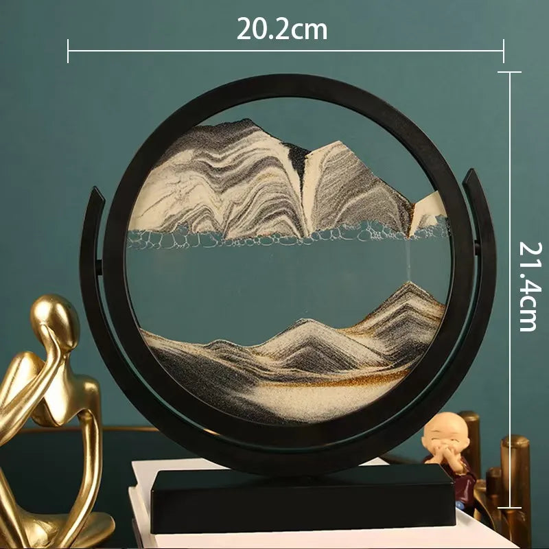 Creative ornaments liquid decompression quicksand painting office desktop living room bedside table decorations birthday gift