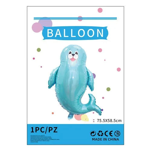 cartoon style cute animal mermaid aluminum film holiday party balloons