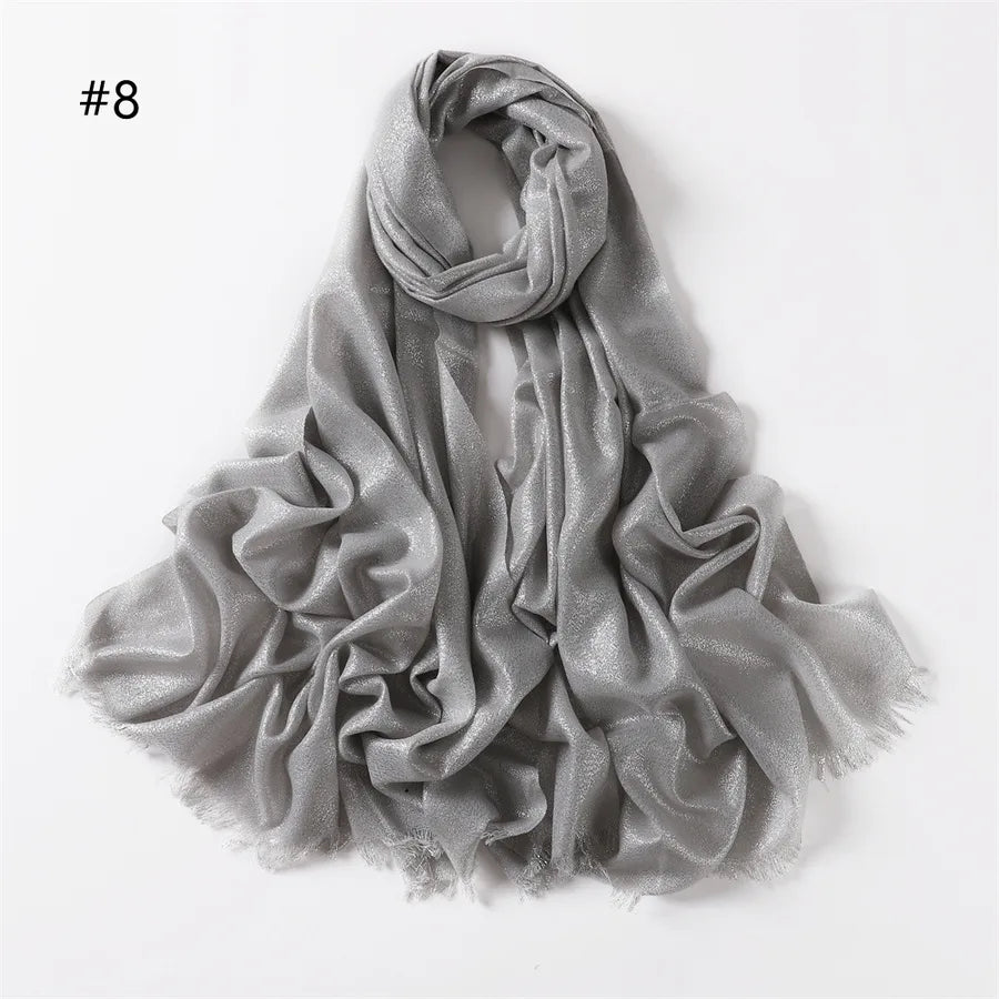women's fashion solid color rayon cotton linen scarves