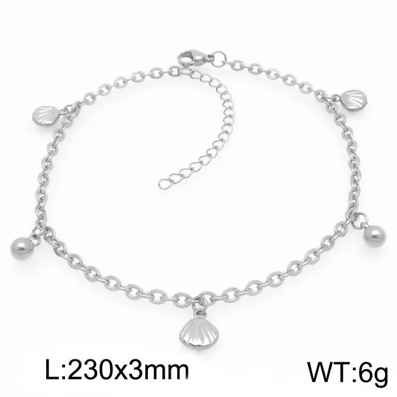Wholesale Jewelry IG Style Vintage Style Star Moon Cherry 304 Stainless Steel 18K Gold Plated Anklet