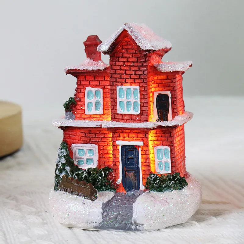 Christmas Cute House Resin Party Ornaments
