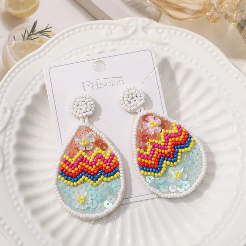 Handmade Christmas Tree Pumpkin Snowflake Earrings Women's Festive Atmosphere Sensation Ear Jewelry Holiday Flower Design