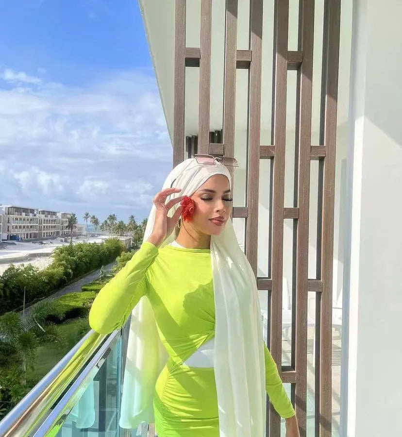 Women's Elegant Basic Solid Color Chiffon Silk Scarf