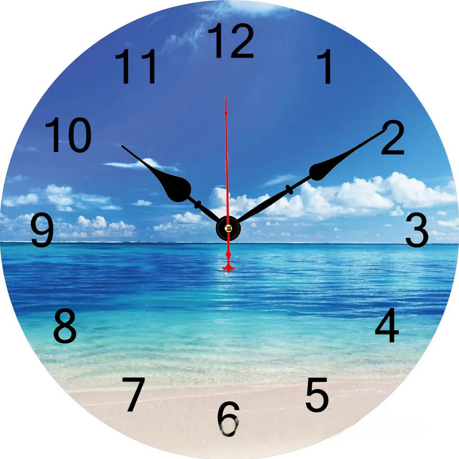 A generation of wall clock retro simple wooden clock wall hanging decorative round clock creative mute clock