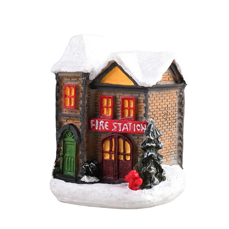 Christmas Cute House Resin Party Ornaments