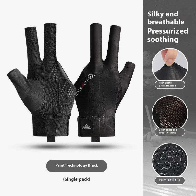 Vocabulary Words/Name Multicolor Spandex Polyester Billiard Gloves