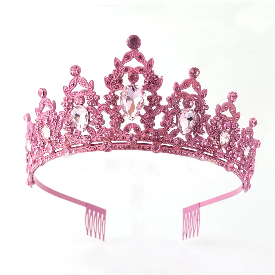 Fashion Women'S Crown Alloy Inlay Rhinestones Crown