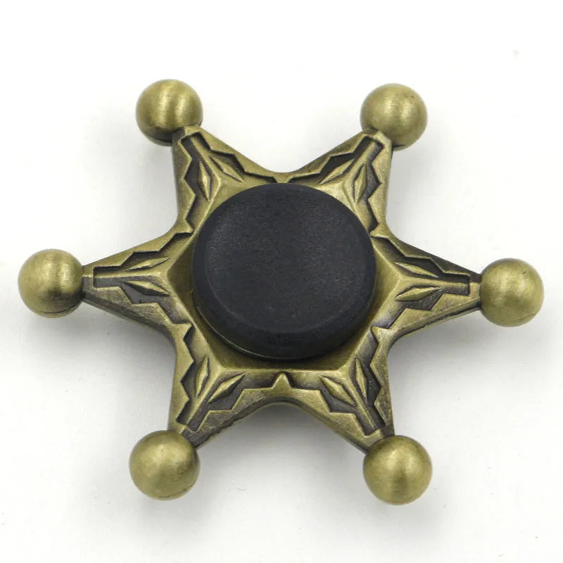 creative zinc alloy bronze hand spinner finger rotating decompression toy