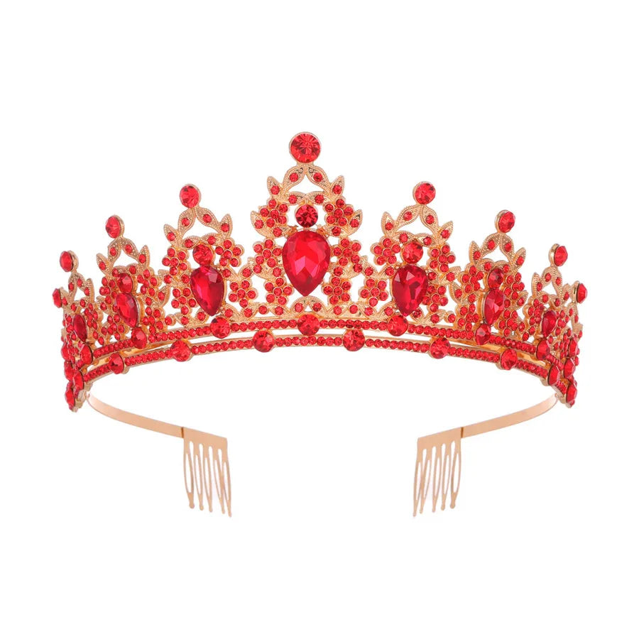 Fashion Women'S Crown Alloy Inlay Rhinestones Crown