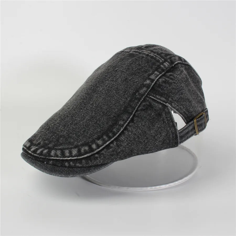 Retro New Style Denim Fishing Cap Women's Harajuku Sun Protection Bucket Hat Cuffed Tear Design Casual Versatile Streetwear