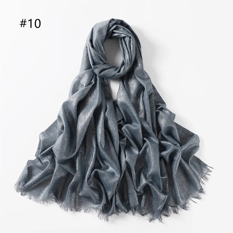 women's fashion solid color rayon cotton linen scarves