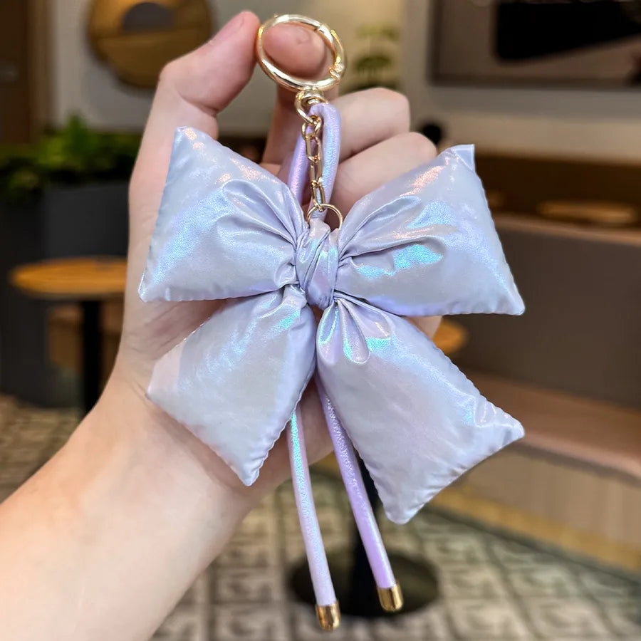 Cute Metal Keychain Pendant Beaded Bookbag Girl's Bag Charm Style Cartoon Design Half Handmade Flower