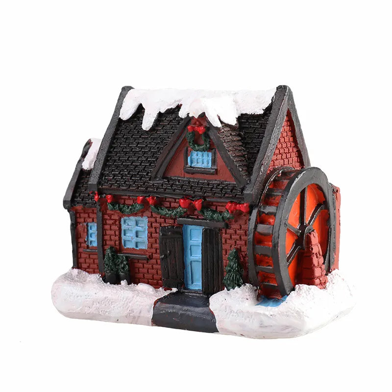 Christmas Cute House Resin Party Ornaments